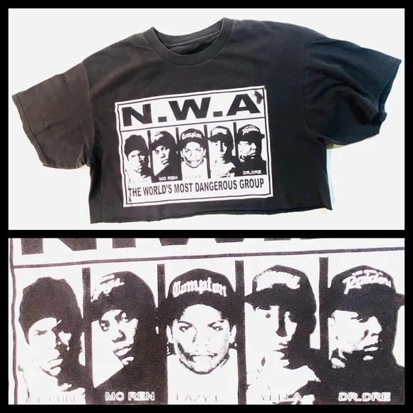 **VINTAGE** NWA CROPPED T-SHIRT! - Picture 2 of 5